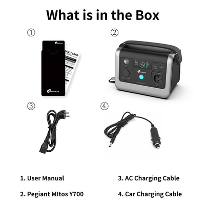 휴대용 발전소 500W 700W 1500W 2400W 야외용 Lifepo4 태양 에너지 시스템