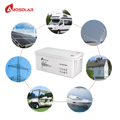 12V 200Ah 250amp 재충전 가능한 AGM 밀폐 납산 배터리 UPS 및 EPS 성능