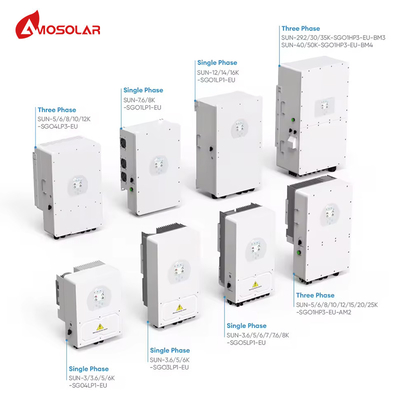 6500Wp 최대 PV 배열 전력 DC/AC 인버터 하이브리드 태양광 인버터 5kw SUN-5K-SG01LP1