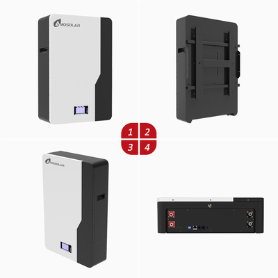 48v 51.2v 100ah 200ah 5Kwh 10Kwh 리?? 철 배터리 주거용 Amosolar 깊은 사이클
