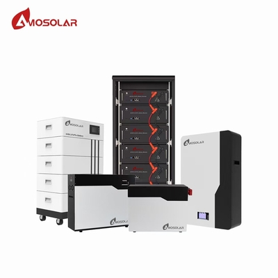 48v 51.2v 100ah 200ah 5Kwh 10Kwh 리?? 철 배터리 주거용 Amosolar 깊은 사이클