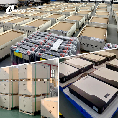 48v 51.2v 100ah 200ah 5Kwh 10Kwh 리?? 철 배터리 주거용 Amosolar 깊은 사이클