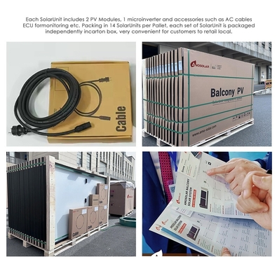 MPPT 컨트롤러 Amosolar 1000W 600W 800W SolarUnit for Home On Grid Balcony 태양광 PV 시스템 키트