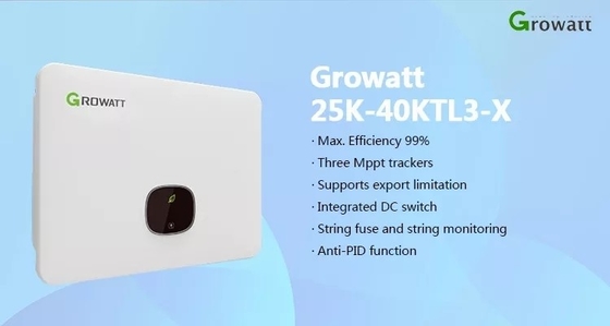MPPT 컨트롤러 그루와트 온그리드 인버터 MID25-40KTL3-X 25 Kw 30kw 40kw 태양광 인버터