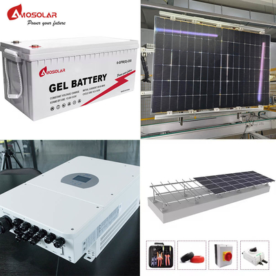 1-50KW 리?? 이온 배터리 Amosolar 하이브리드 온-오프 그리드 태양광 발전 시스템 집용 키트