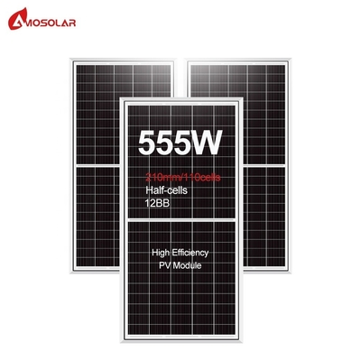 500w 550w 555w의 Amosolar 지상 장착 브래킷으로 태양 전지 시스템을 업그레이드