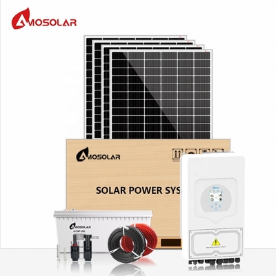 MPPT 컨트롤러 아모솔라 5kw 10kw 하이브리드 태양 전지 패널 시스템