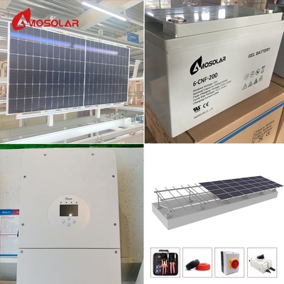 MPPT 컨트롤러 아모솔라 5kw 10kw 하이브리드 태양 전지 패널 시스템
