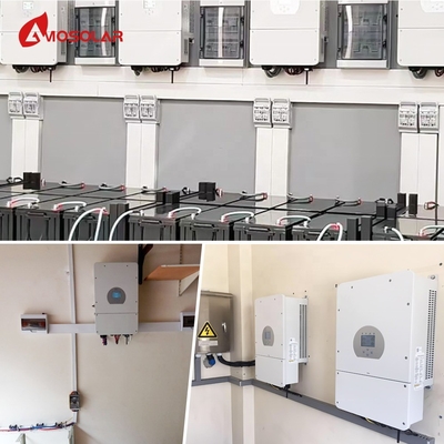 MPPT 컨트롤러 아모솔라 5kw 10kw 하이브리드 태양 전지 패널 시스템