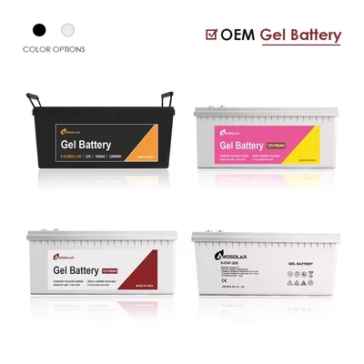 12V100AH GEL 납산 배터리와 함께 Amosolar 재충전 가능한 심 사이클 태양 배터리