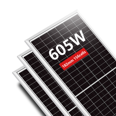 모노 태양전지 IP68 등급 연결 상자 575w 605w 와트 PV 모듈 반전지 태양 전지 패널