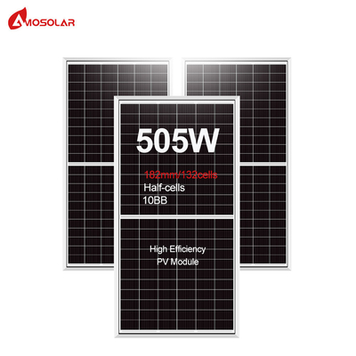 아모솔라 모노 하프 182mm 480W 485W 490W 495W 500W 505W A 등급 132 셀 태양 전지 모듈