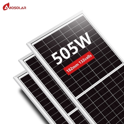 모노 480w 490w 500w 505w 태양 전지 패널 PERC 기술 중국 OEM 주문 받아 들일 수 있습니다