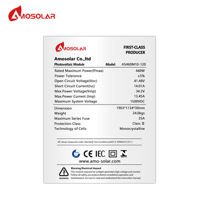 CE/TUV/INMETRO/ISO 인증과 함께 440-460W 단 결정적 실리콘 태양 패널