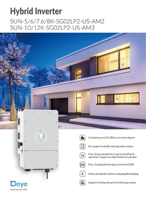 3단계 그리드형 데이 하이브리드 인버터 5KW 8KW 단일단계 SUN-5K-SG03LP1-EU