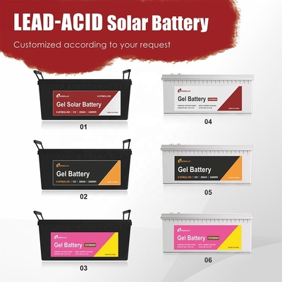 OEM/ODM 승인 최선 12V 48v 50Ah 100Ah 150Ah 200Ah 250Ah 태양 시스템용 젤 배터리