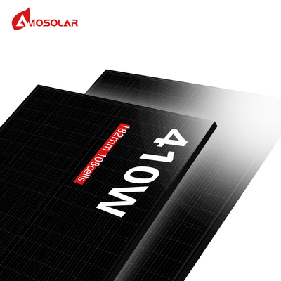 182mmx182mm 셀 크기 Amosolar All Black 395 400 405 410 415 420 와트 Wp 집용 모노 크리스탈린 태양 전지