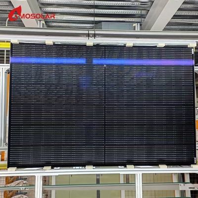 아모솔라 440W 450W 460W 1000W 단 결정 태양 전지 패널 IP68 등급 연결 상자