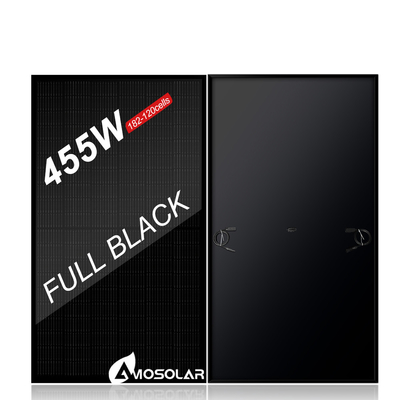 아모솔라 410w 420w 430w 550W 전 블랙 N형 태양 전지 패널 효율 21%