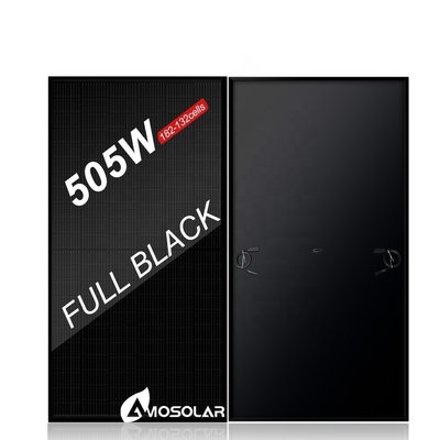 EU 재고 400w 430w 450w 500w 550w 모든 검은색 태양 전지 패널 21.3% 패널 효율