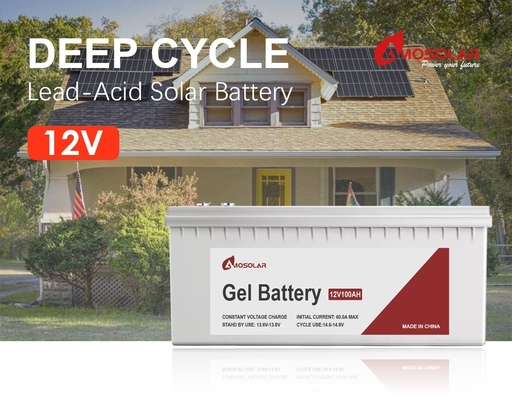 12V/24V/36V/48V Amosolar 납산 젤 배터리 100ah 200ah