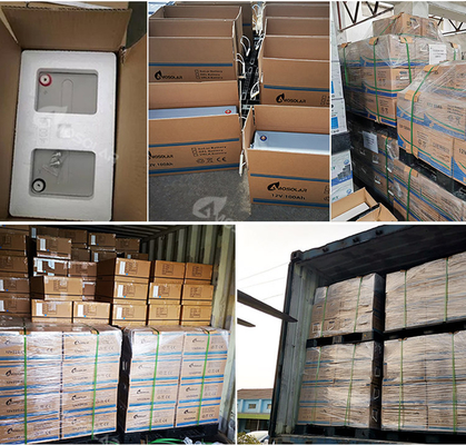 아모솔라 12V/24V/36V/48V 100Ah 150Ah 200Ah 납산 배터리 1C 충전 비율
