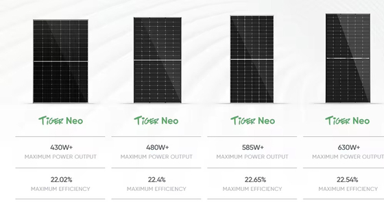 N형 550w 700w 630w 610w 585w 620w 580w 500w 전용 시스템 진코용 양면 태양 전지 패널