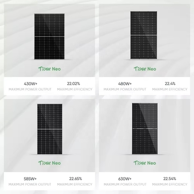 장기 N형 580W 585W 590W 595W 태양 전지 패널 30 및 고 투명성 유리