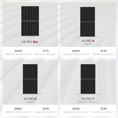 롱이 태양 전지 패널 585W 590W 595W 600W 태양 전지 시스템용 모노 바이페셜 PV 모듈