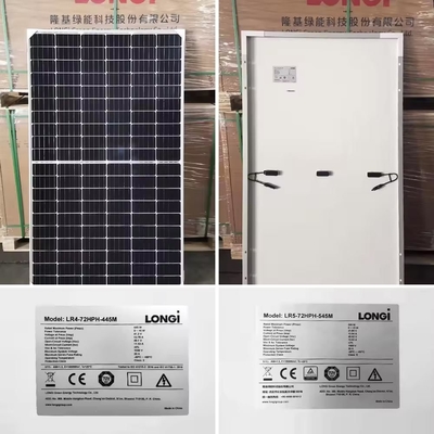 롱이 온화 저철 유리 585W 595W 590W 태양광 PV 모듈 패널