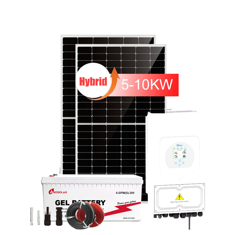 6kw 가정용 하이브리드 태양광 발전 시스템 키트 3kw 온-오프 그리드 및 30kw 풍력 에너지 저장장치