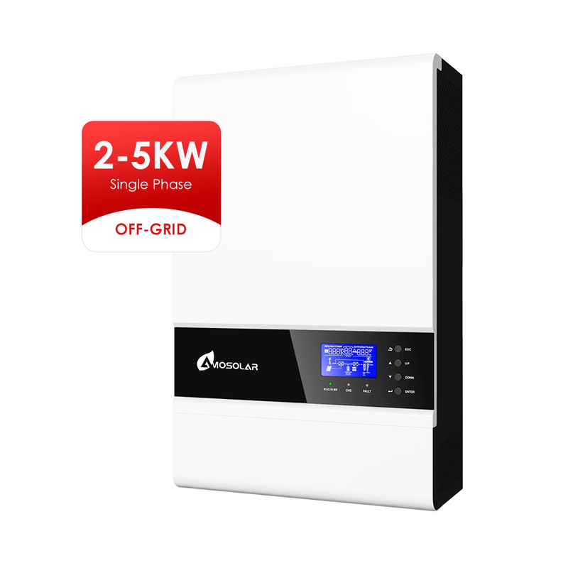 Amsolar 3KW 5KW 8KW 10KW 오프 그리드 태양광 인버터 MPPT 전압 범위 60-115Vdc