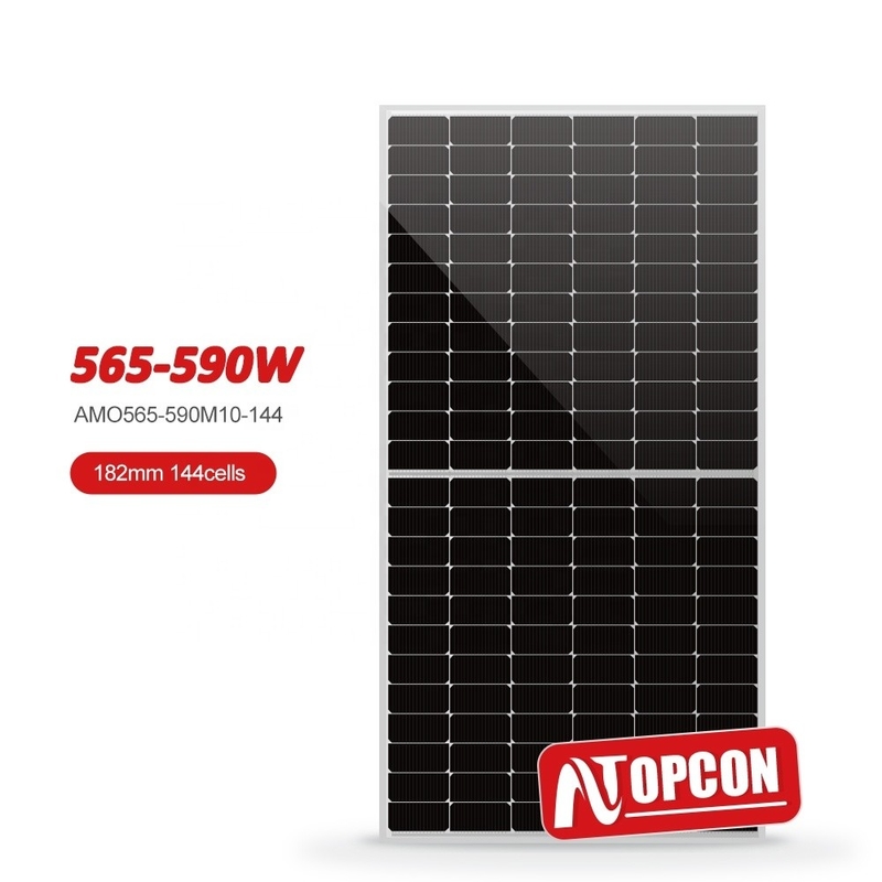 182mmx182mm 하프 셀 모노 태양 전지 패널 550w 575W 580W 590W 700w N형 주택 지붕